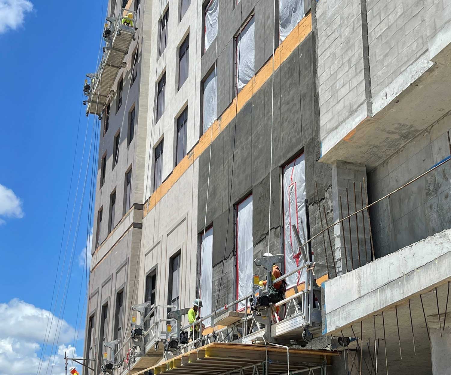 Stucco pan construction